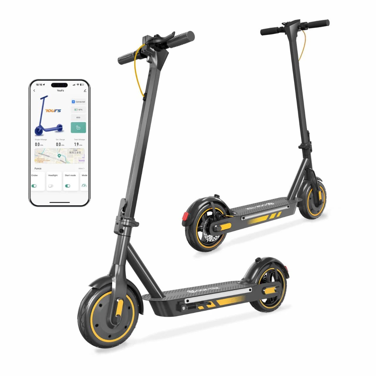 OokTek - V10 Pro El - løbehjul - CykelDepotet
