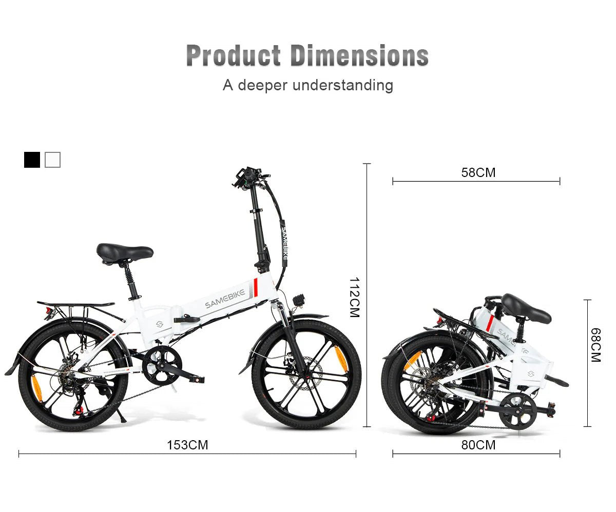 Samebike 20LVXD30 - II Foldbar Elcykel - CykelDepotet